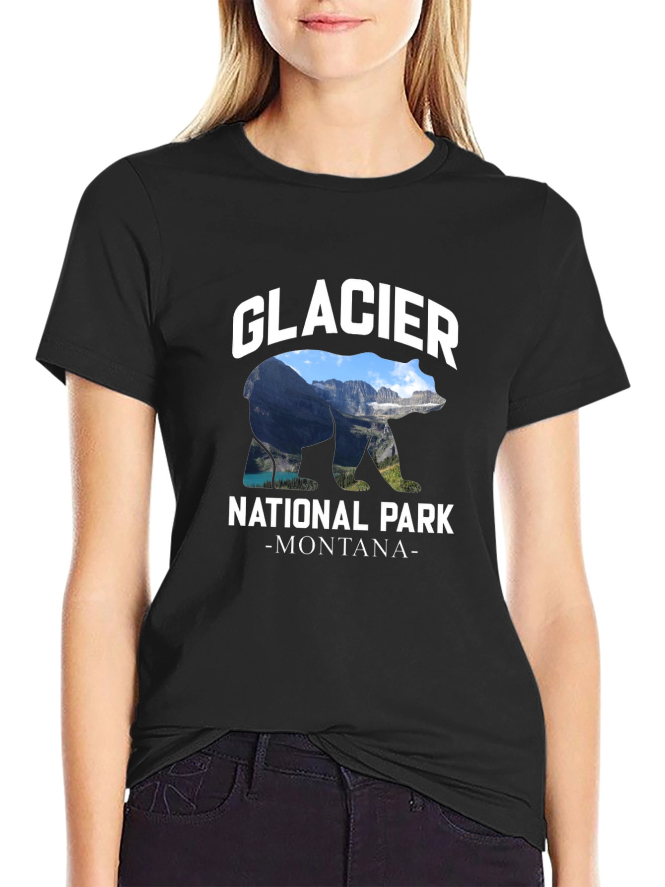 Glacier National Park Bear Graphic T-Shirt