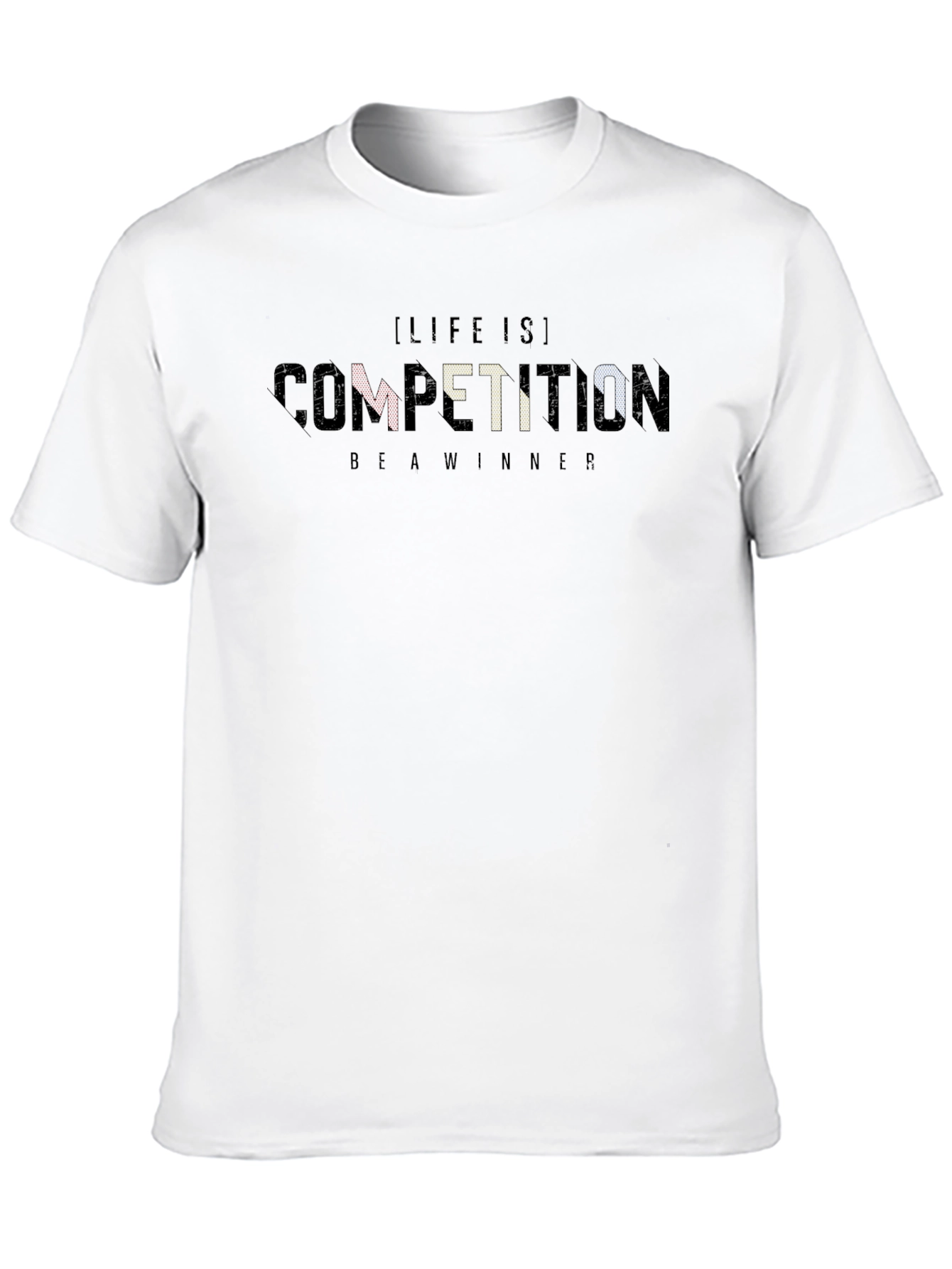 Life is Competition Black Graphic T-Shirt