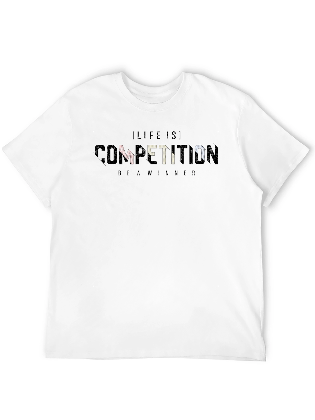 Life is Competition Black Graphic T-Shirt