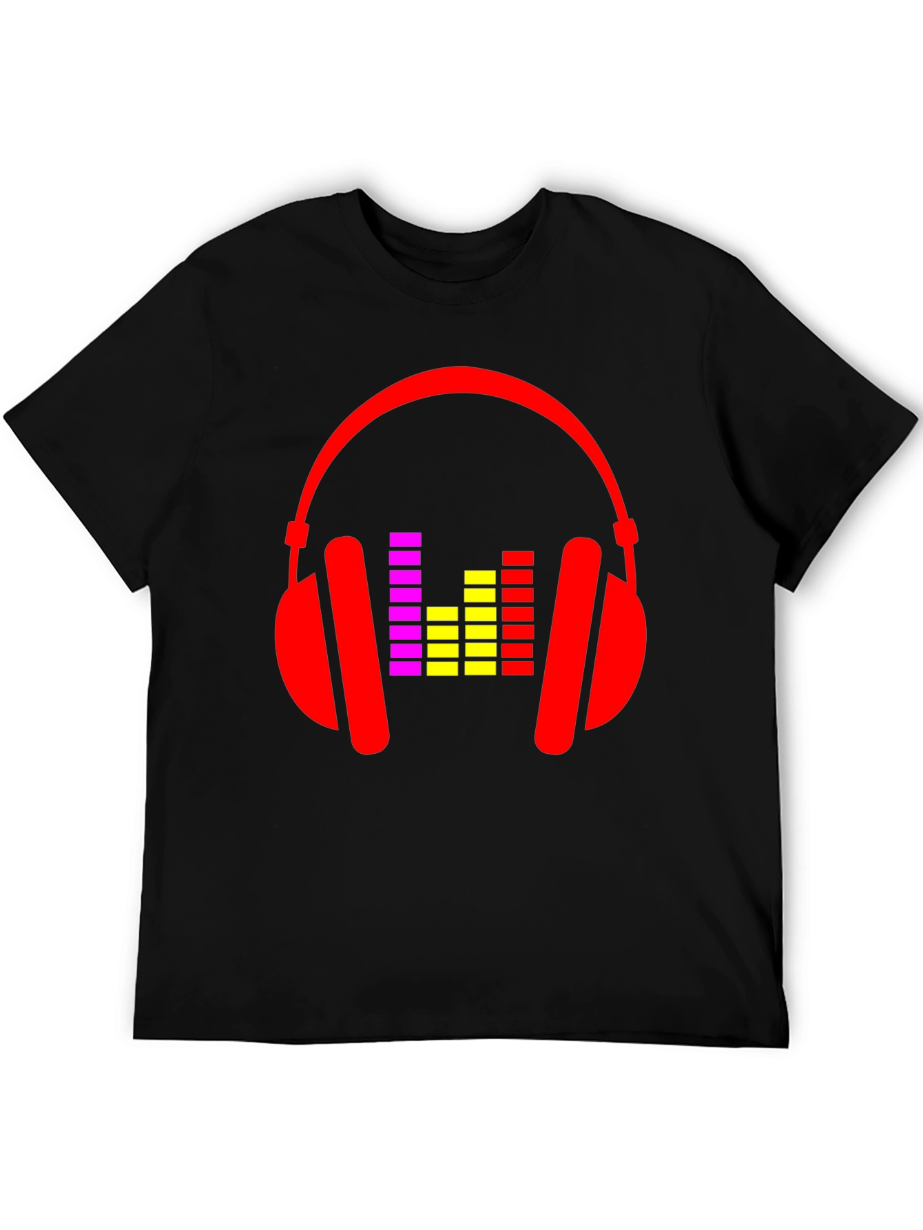 Headphone Graphic Tee - Black Music Lover T-Shirt