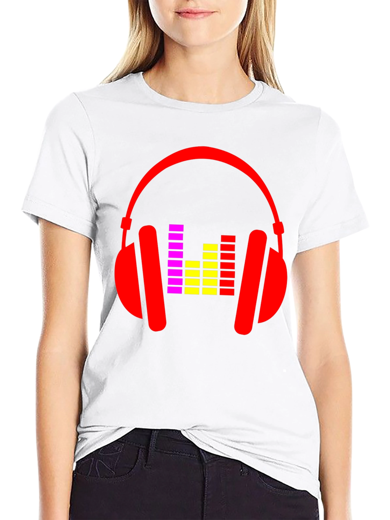 Headphone Graphic Tee - Black Music Lover T-Shirt