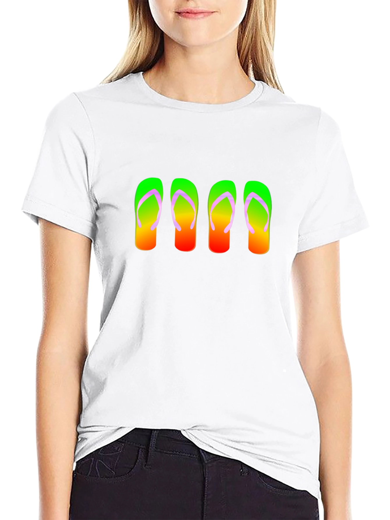 Flip Flop Graphic Tee - Black