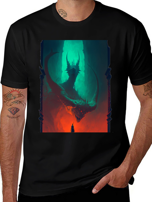 Dragon Graphic T-Shirt - Dark Fantasy Tee