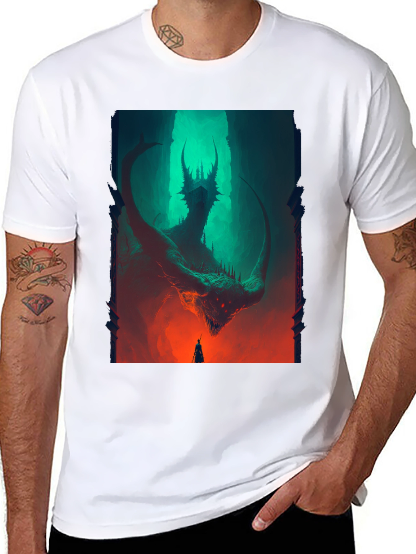 Dragon Graphic T-Shirt - Dark Fantasy Tee