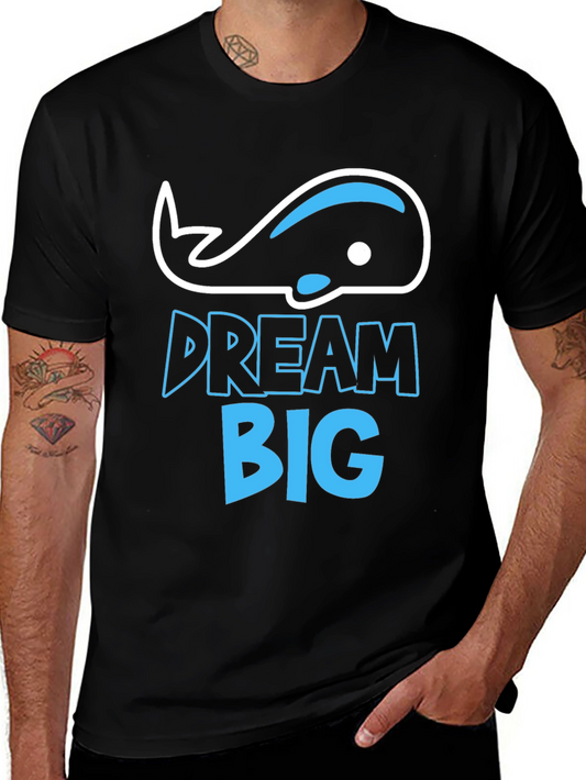 Dream Big Whale T-Shirt - Black Cotton Tee