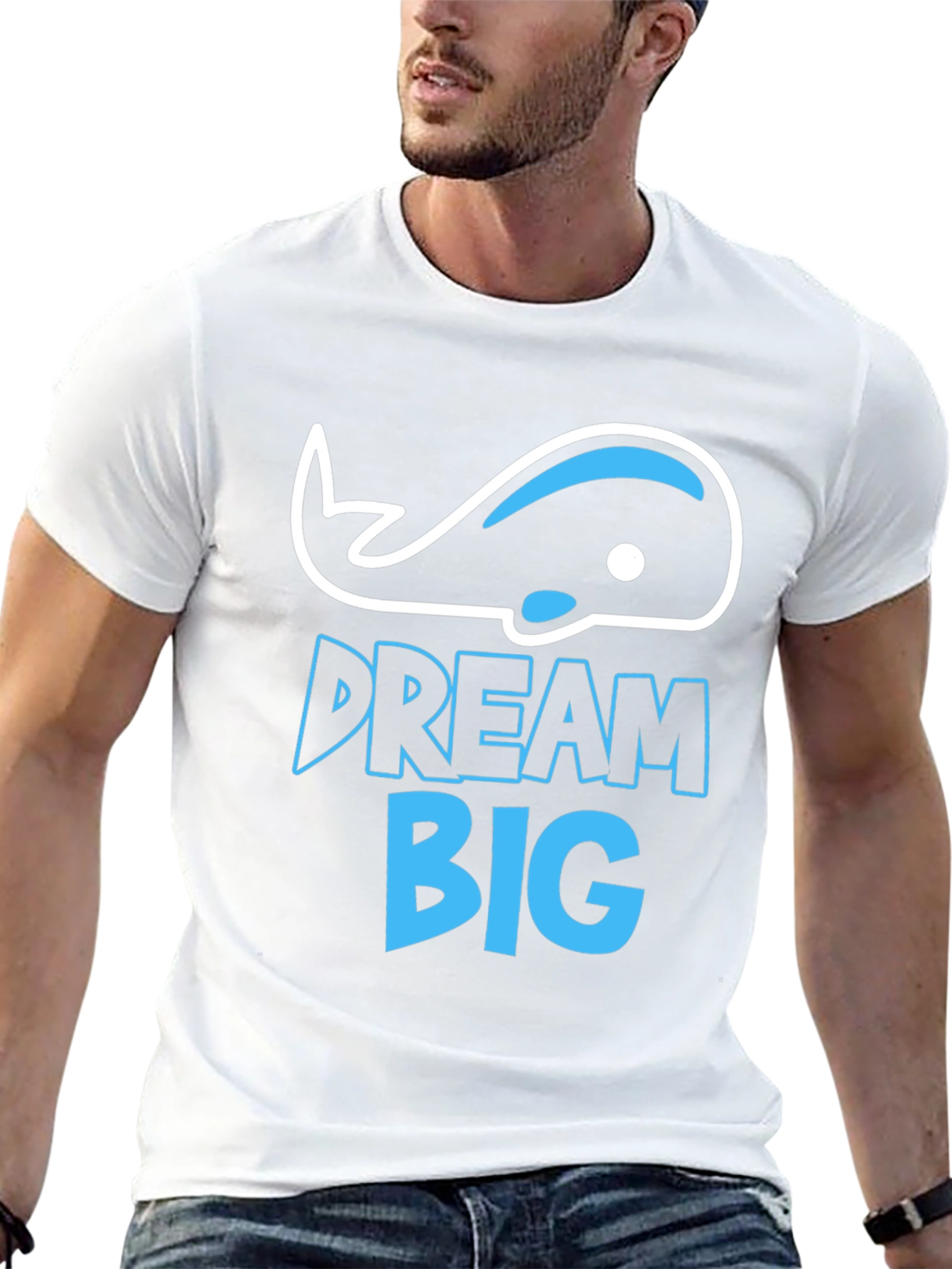 Dream Big Whale T-Shirt - Black Cotton Tee
