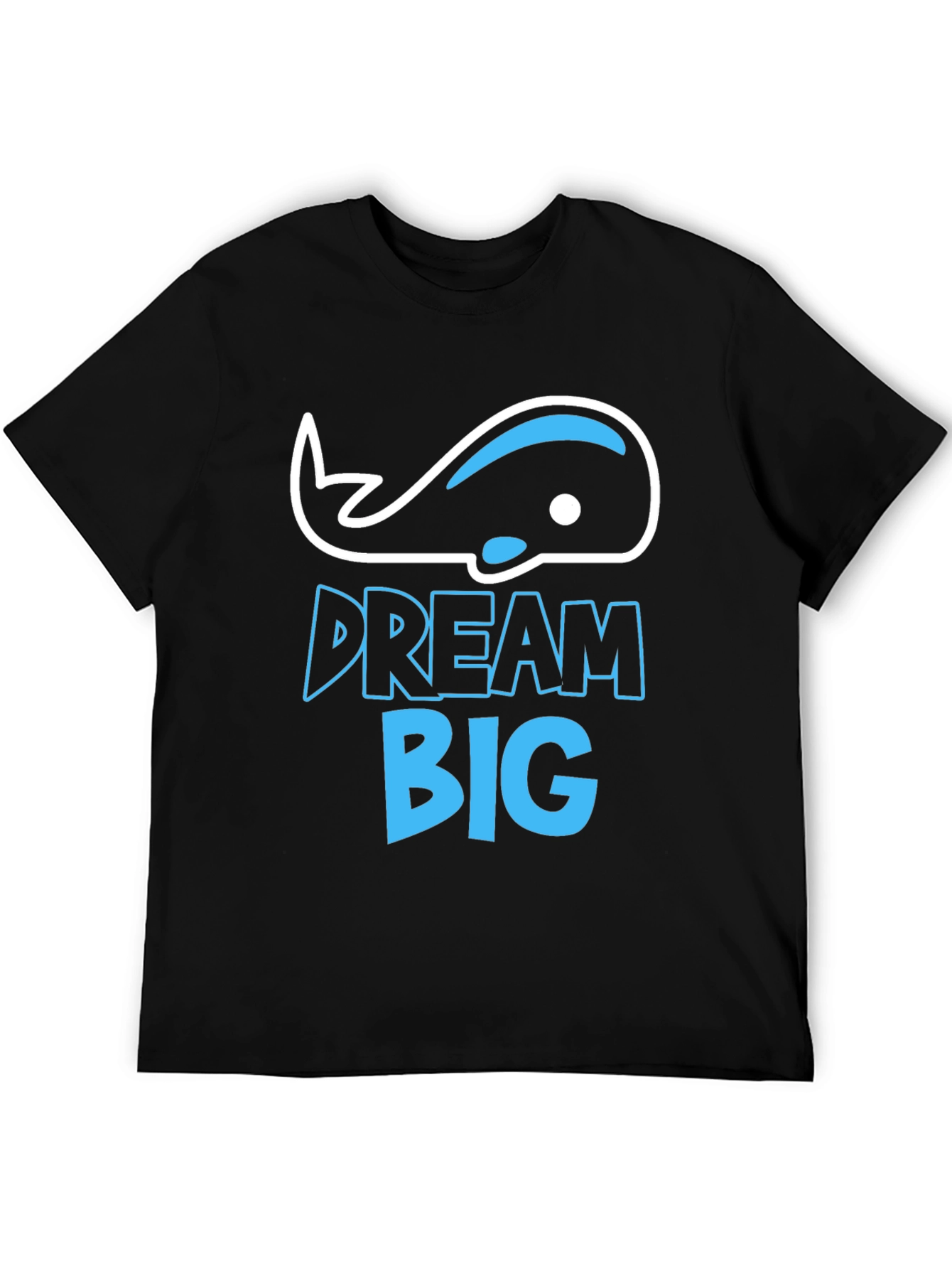 Dream Big Whale T-Shirt - Black Cotton Tee
