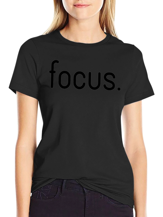 Focus. Black Graphic T-Shirt