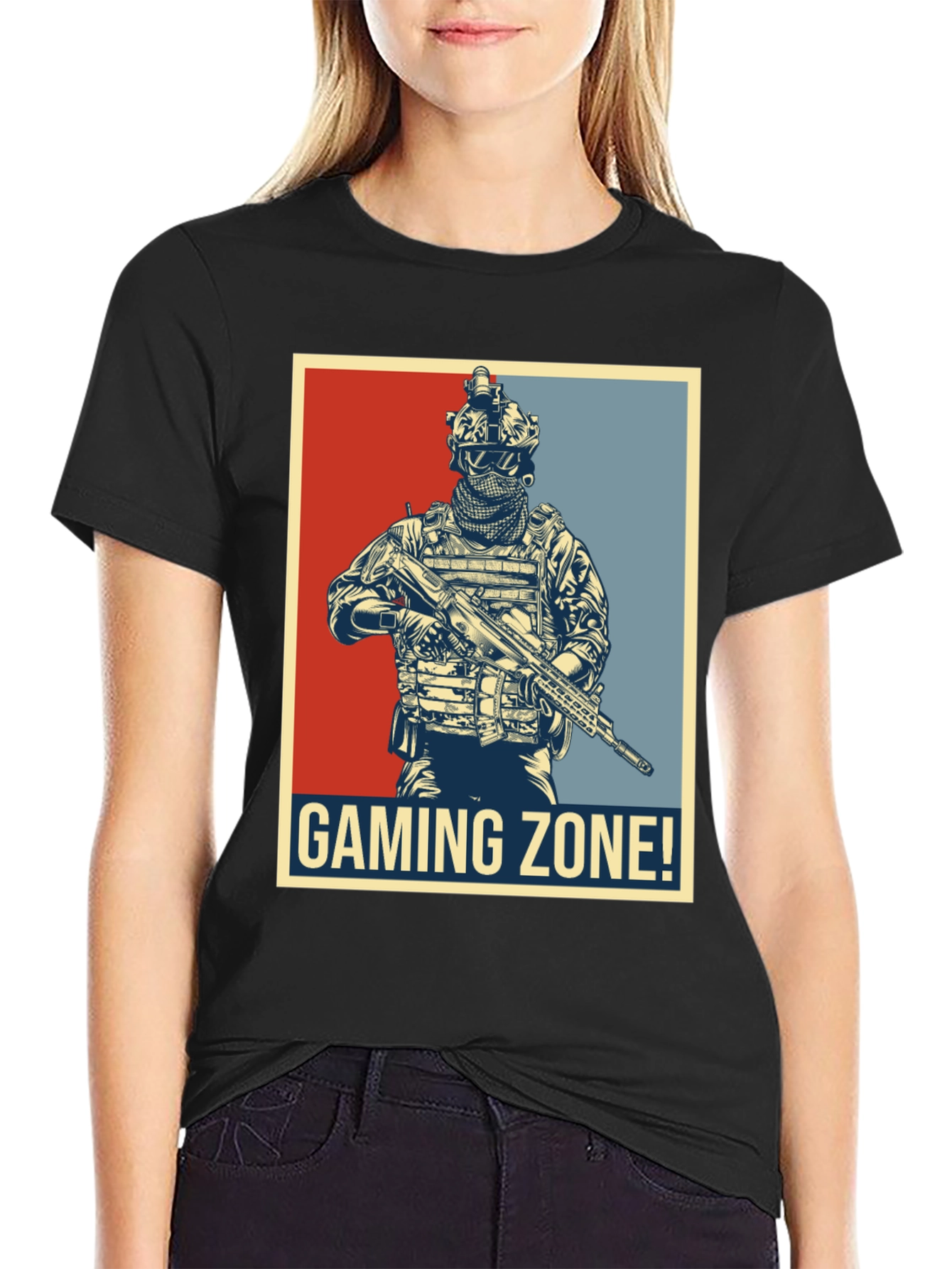Gaming Zone Soldier T-Shirt - Black
