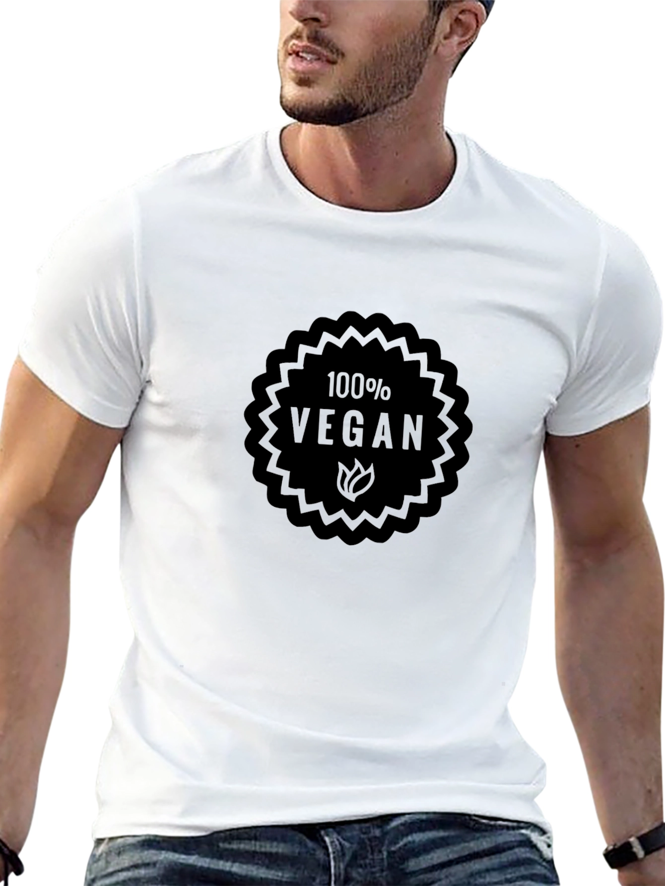 100% Vegan Graphic Tee -  Stylish Plant-Based Fashion