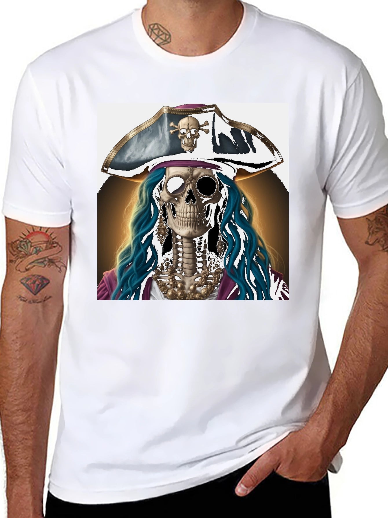 Pirate Skeleton T-Shirt - Unique Graphic Tee