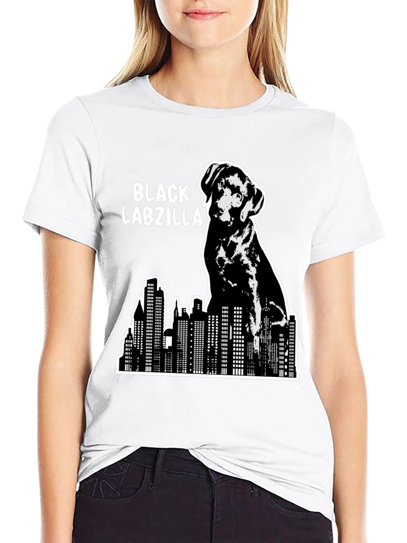 Black Labzilla T-Shirt - Funny Dog Lover Tee