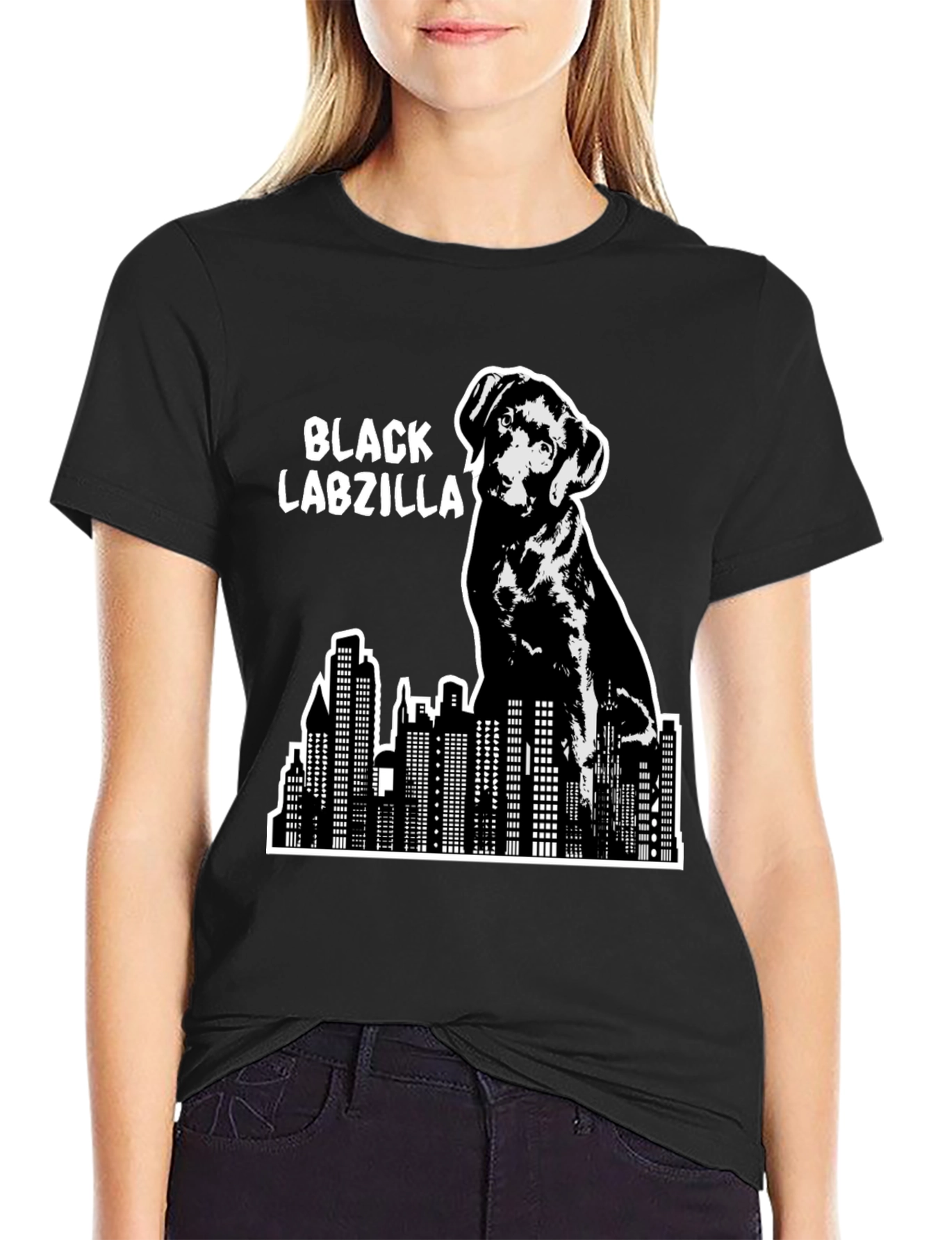 Black Labzilla T-Shirt - Funny Dog Lover Tee