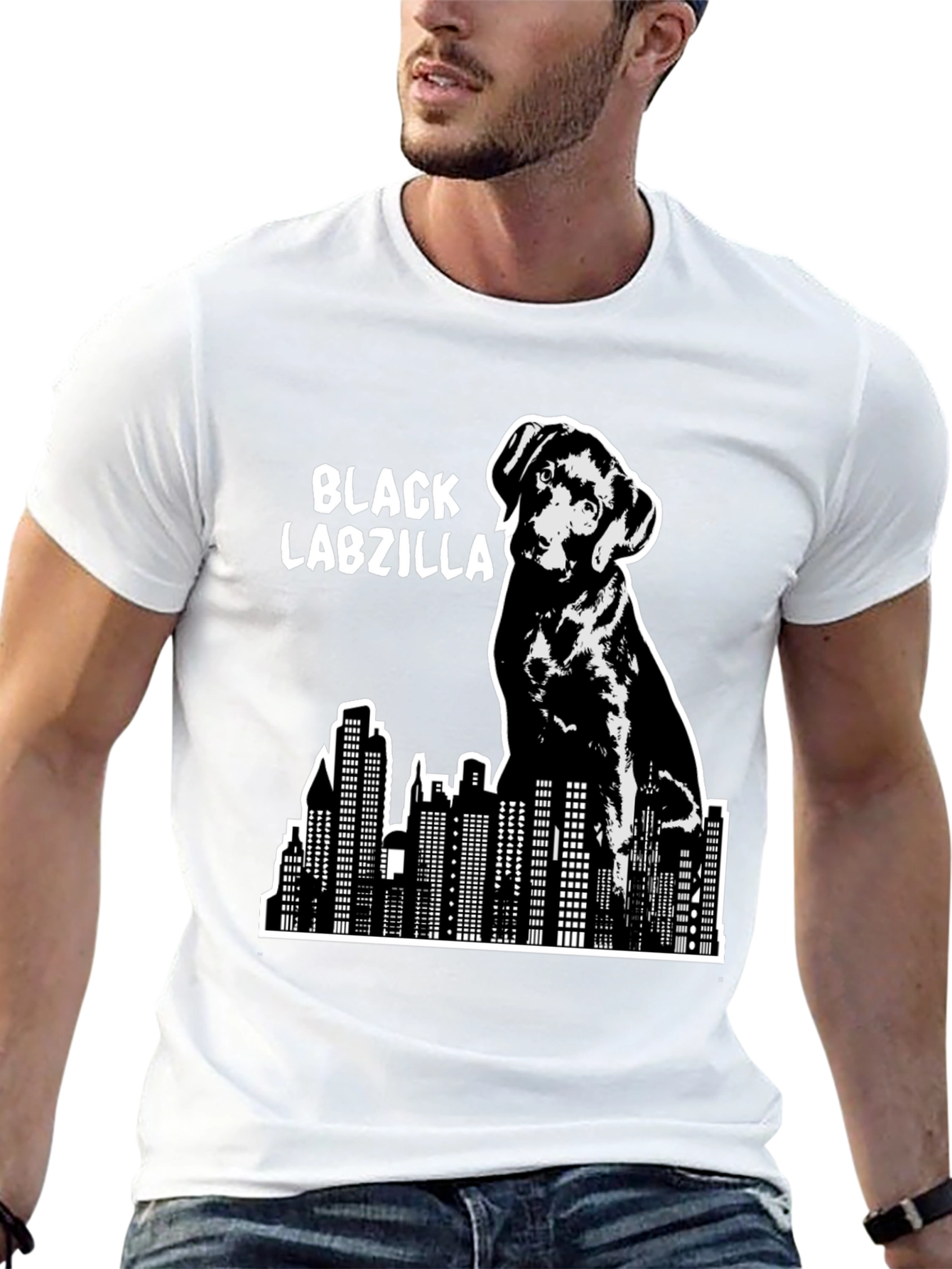 Black Labzilla T-Shirt - Funny Dog Lover Tee