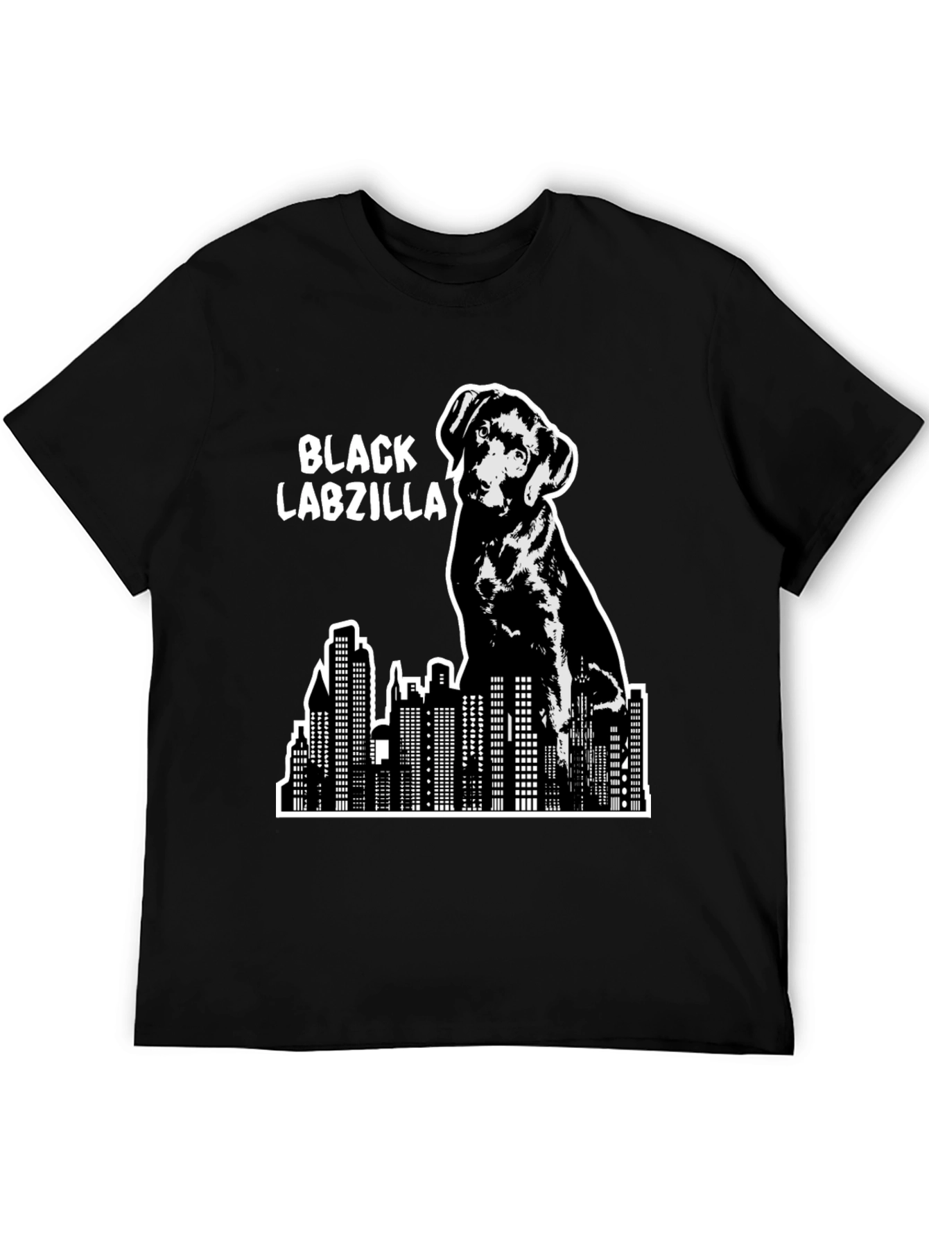 Black Labzilla T-Shirt - Funny Dog Lover Tee