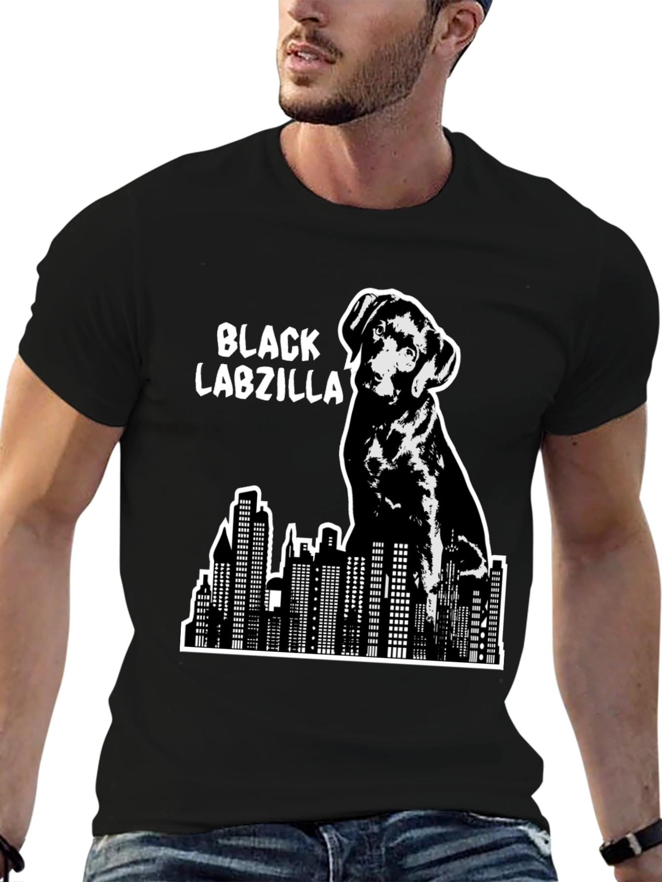 Black Labzilla T-Shirt - Funny Dog Lover Tee