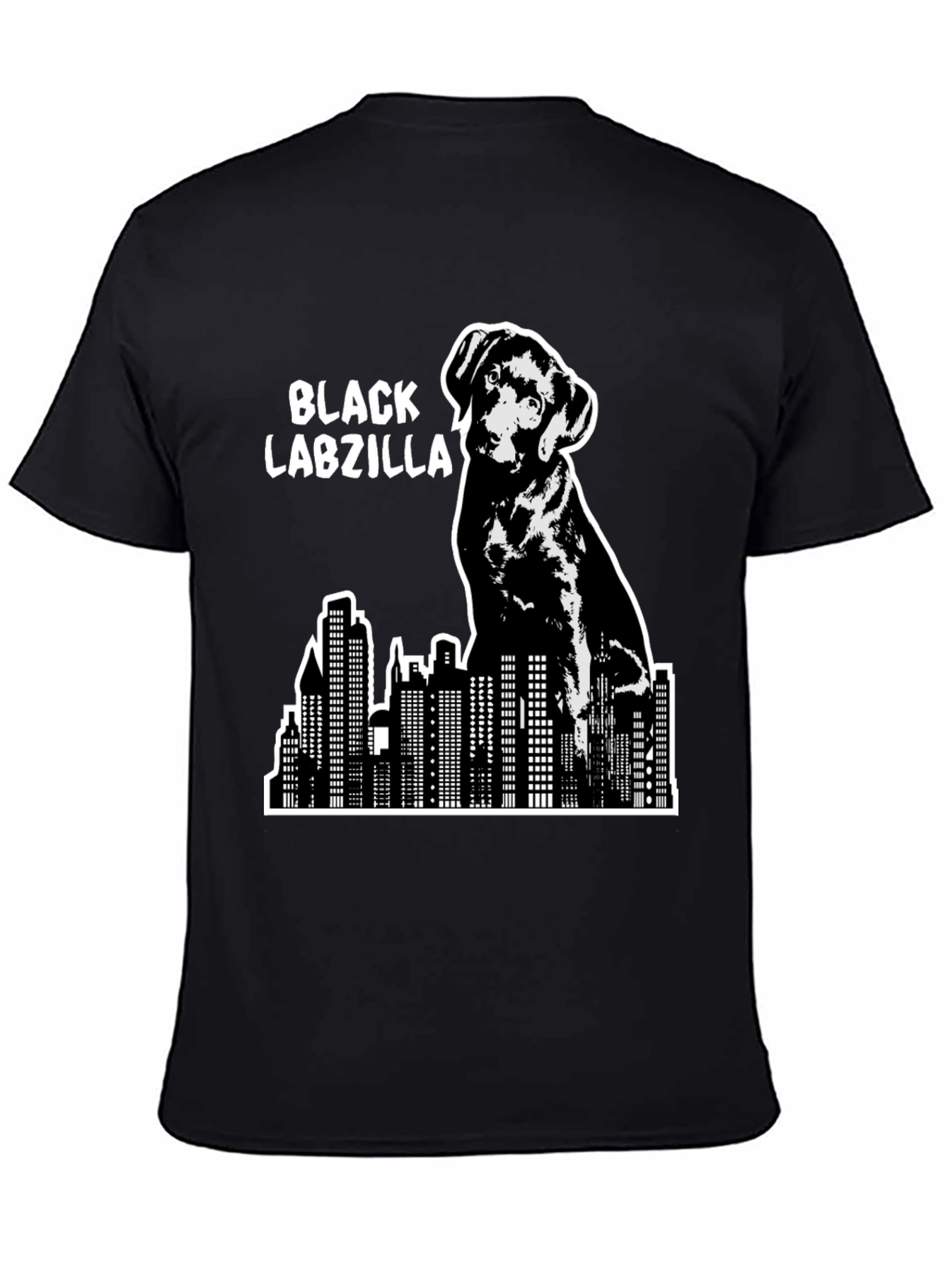 Black Labzilla T-Shirt - Funny Dog Lover Tee