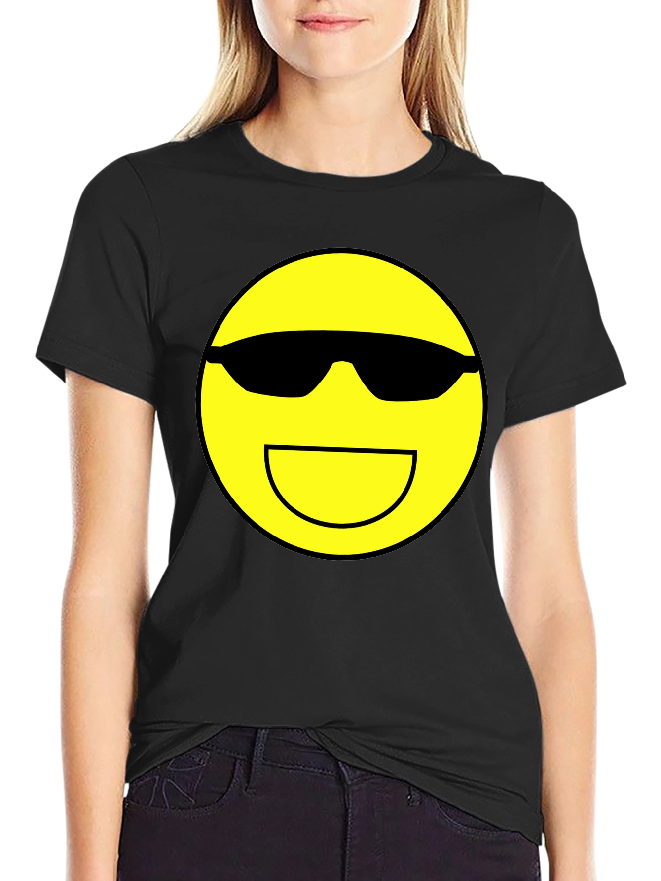 Cool Emoji Graphic Tee - Black