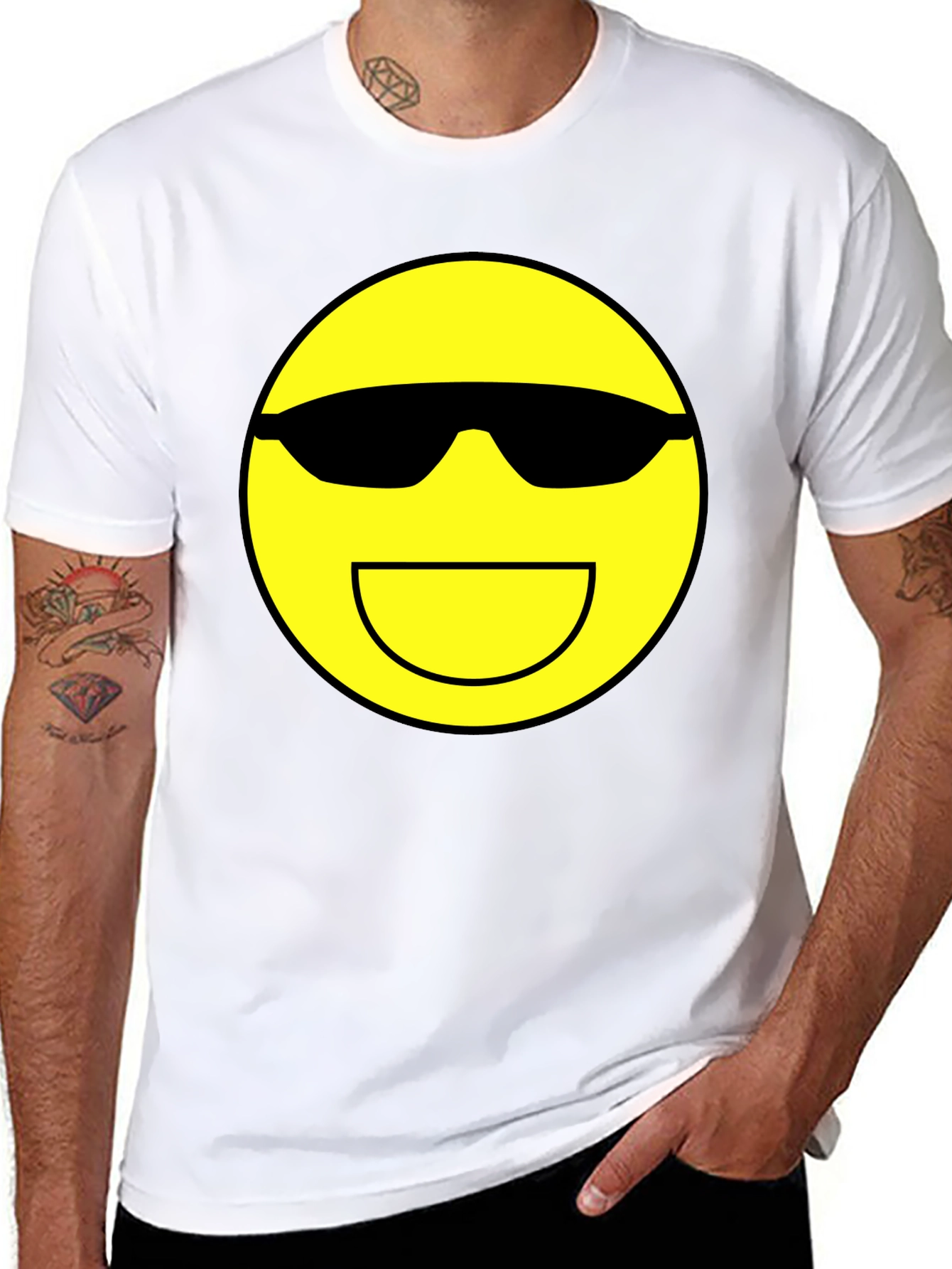 Cool Emoji Graphic Tee - Black