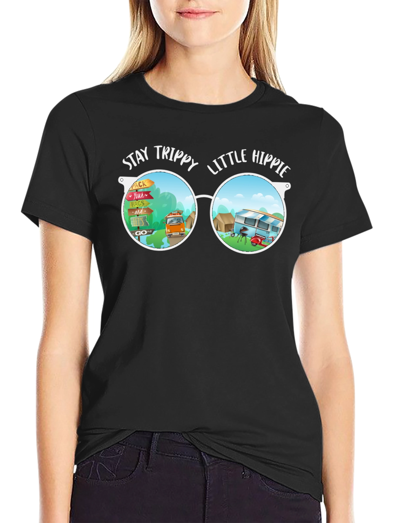 Stay Trippy Little Hippie Graphic Tee