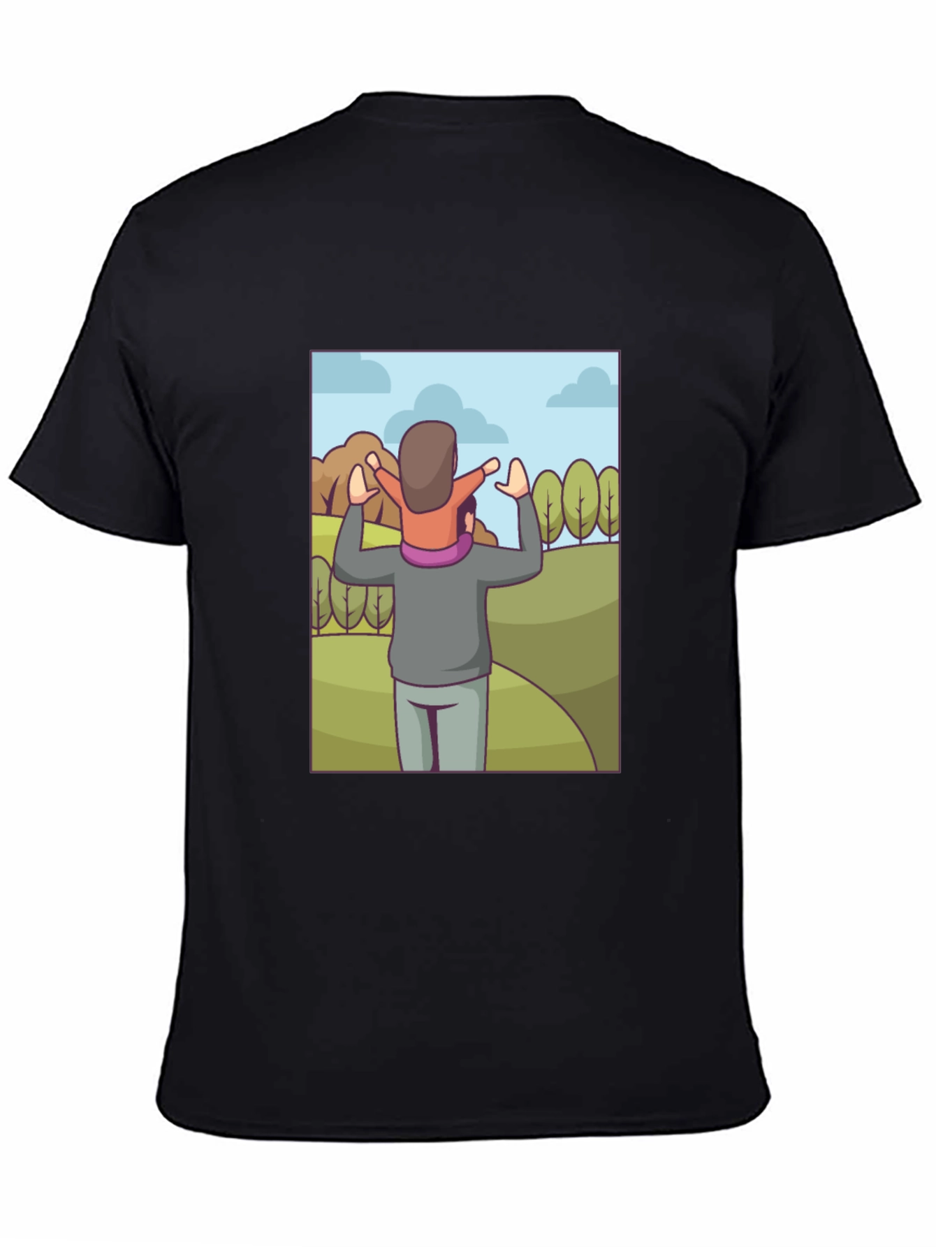 Father & Child Cartoon T-Shirt