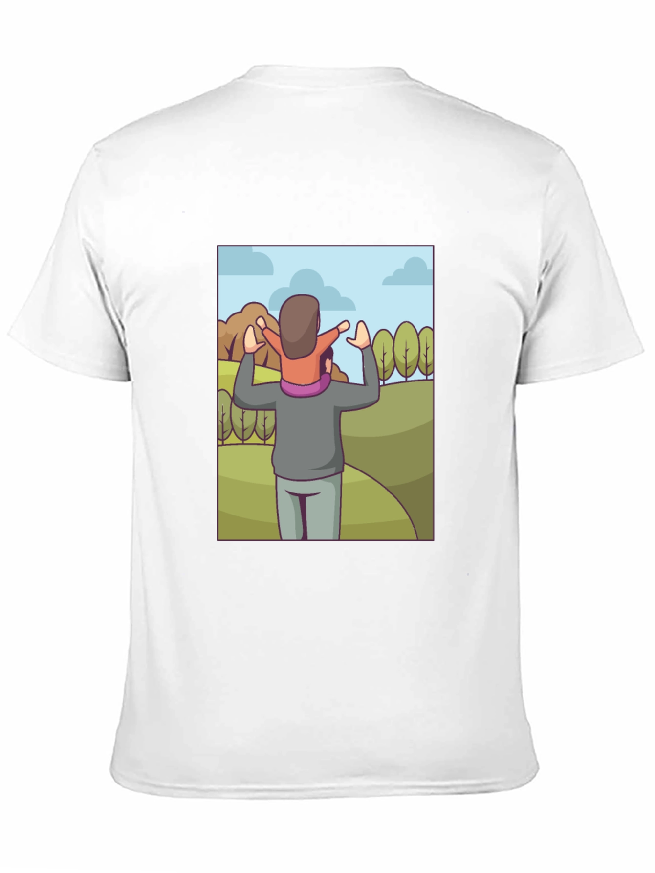 Father & Child Cartoon T-Shirt