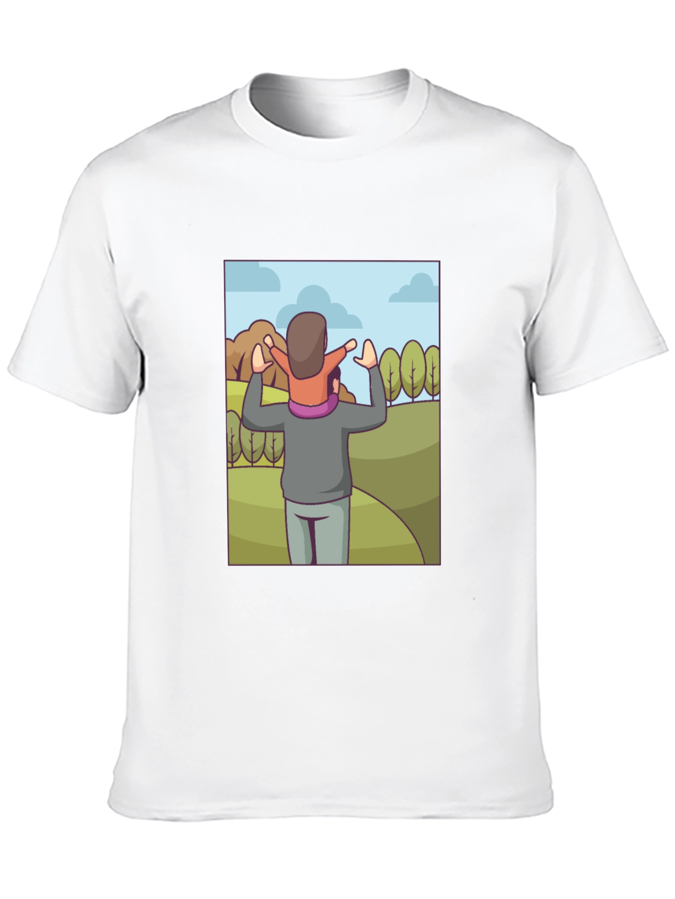 Father & Child Cartoon T-Shirt