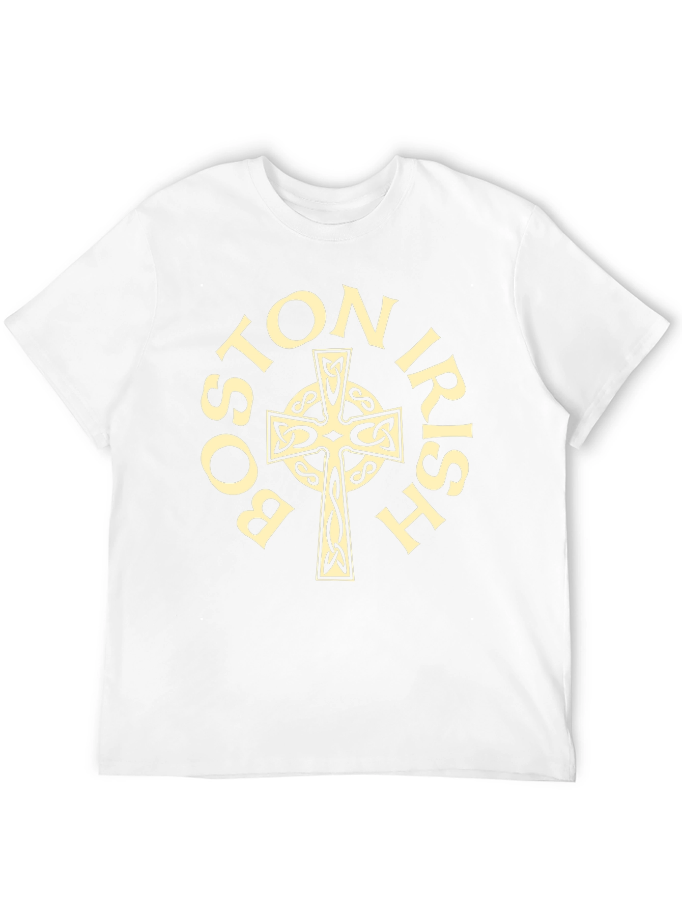 Boston Irish Celtic Cross Black T-Shirt