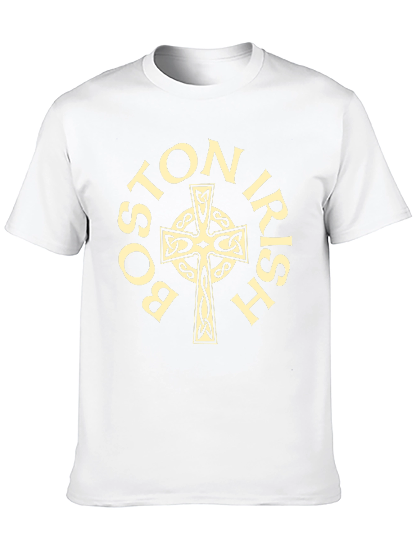 Boston Irish Celtic Cross Black T-Shirt