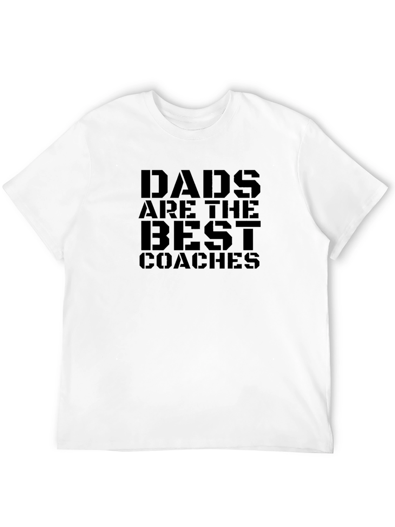 Dads Are The Best Coaches T-Shirt Black Crew Neck
