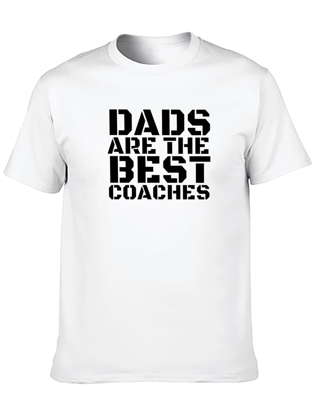 Dads Are The Best Coaches T-Shirt Black Crew Neck