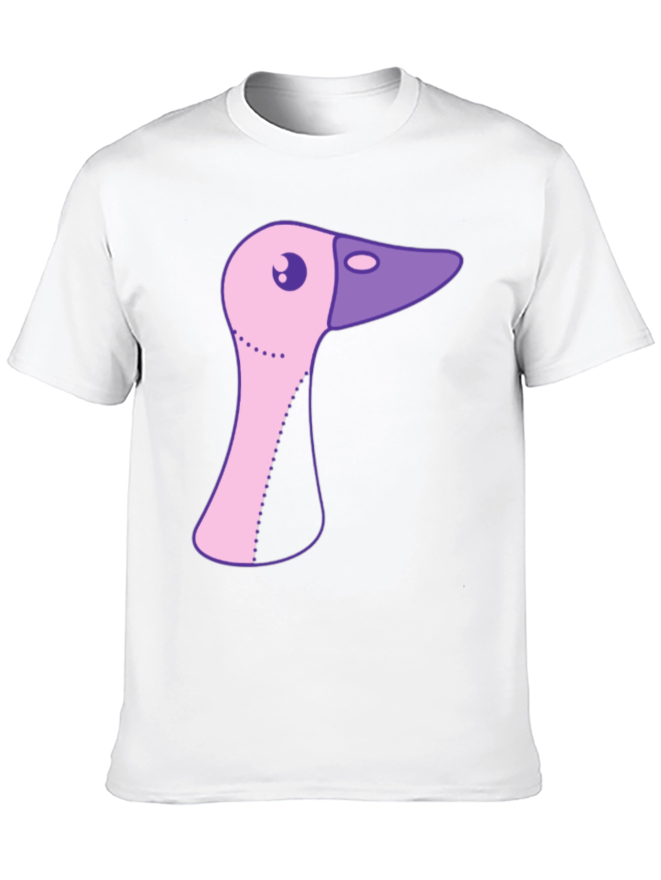 Cartoon Goose T-Shirt - Black Cotton Tee