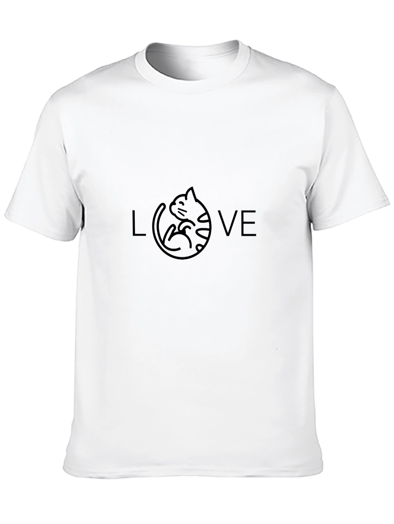 Love Cat Black T-Shirt