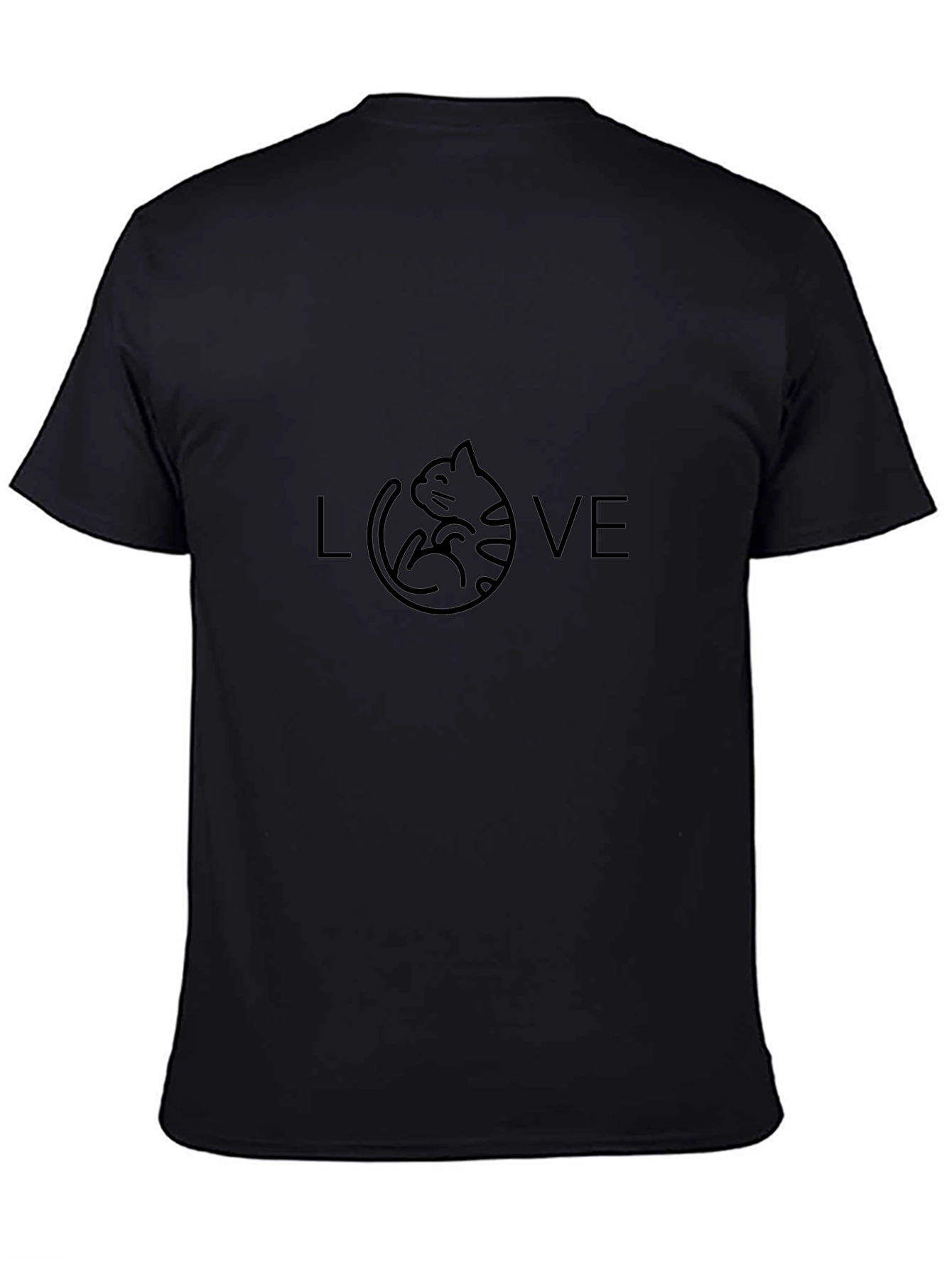 Love Cat Black T-Shirt