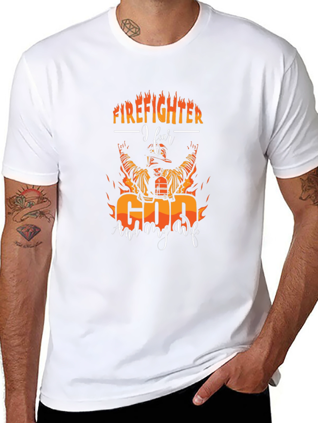 Firefighter Fear God and Wife T-Shirt