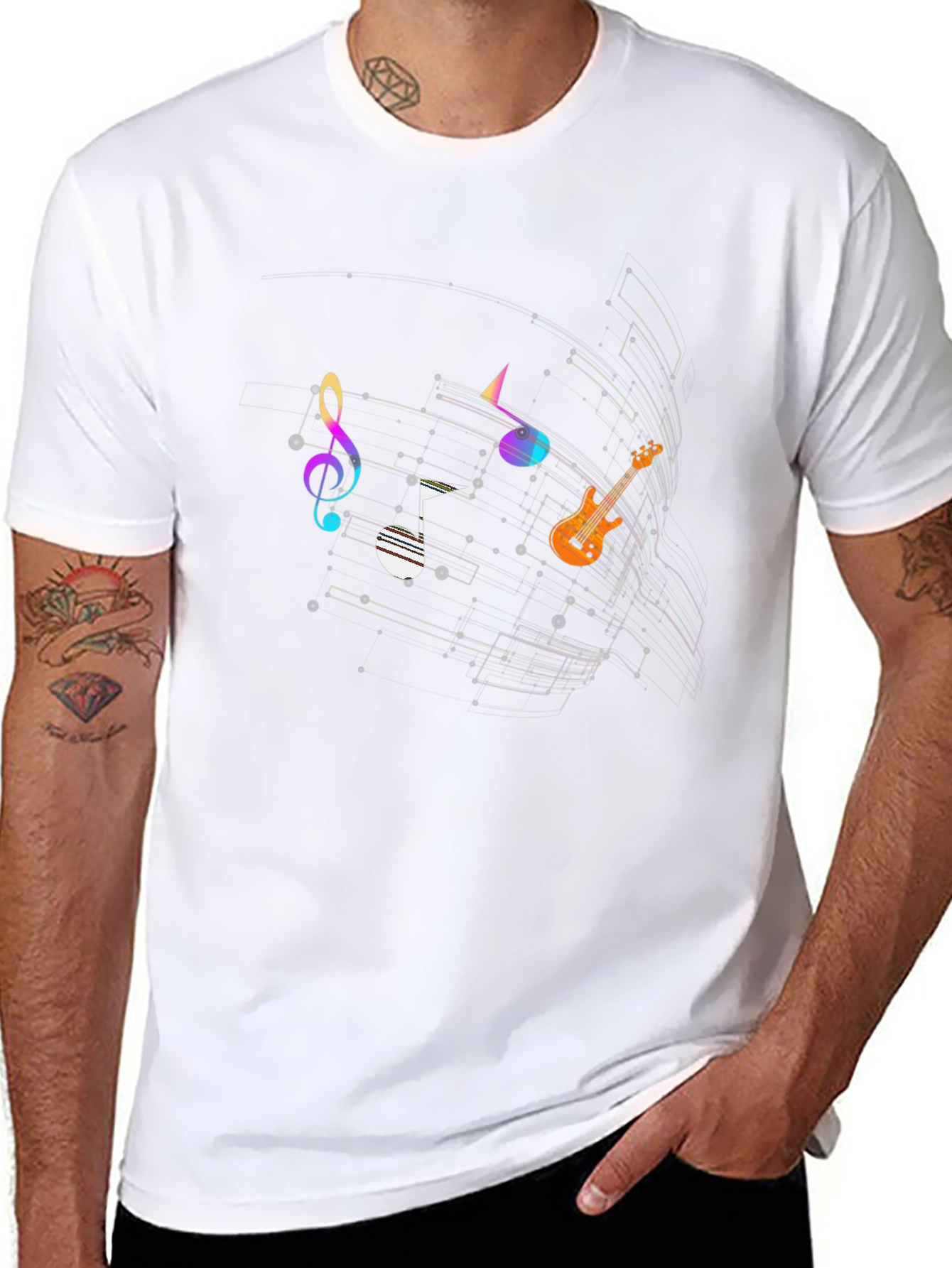 Music Notes Graphic T-Shirt - Stylish & Unique Design