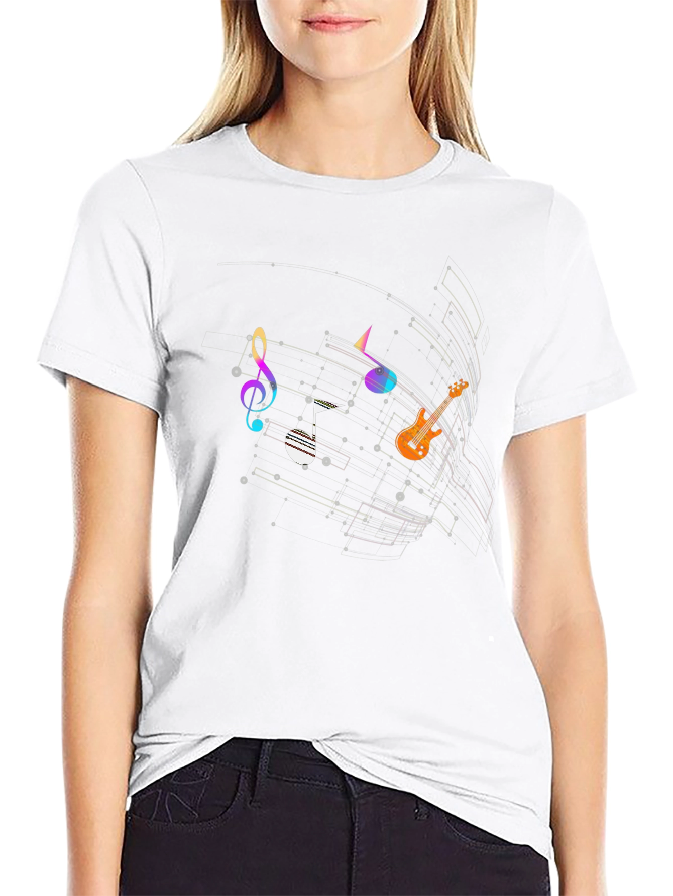 Music Notes Graphic T-Shirt - Stylish & Unique Design