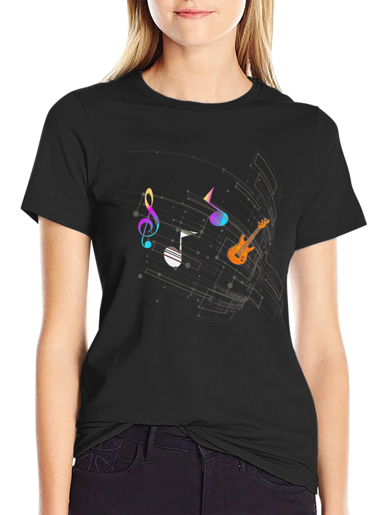 Music Notes Graphic T-Shirt - Stylish & Unique Design
