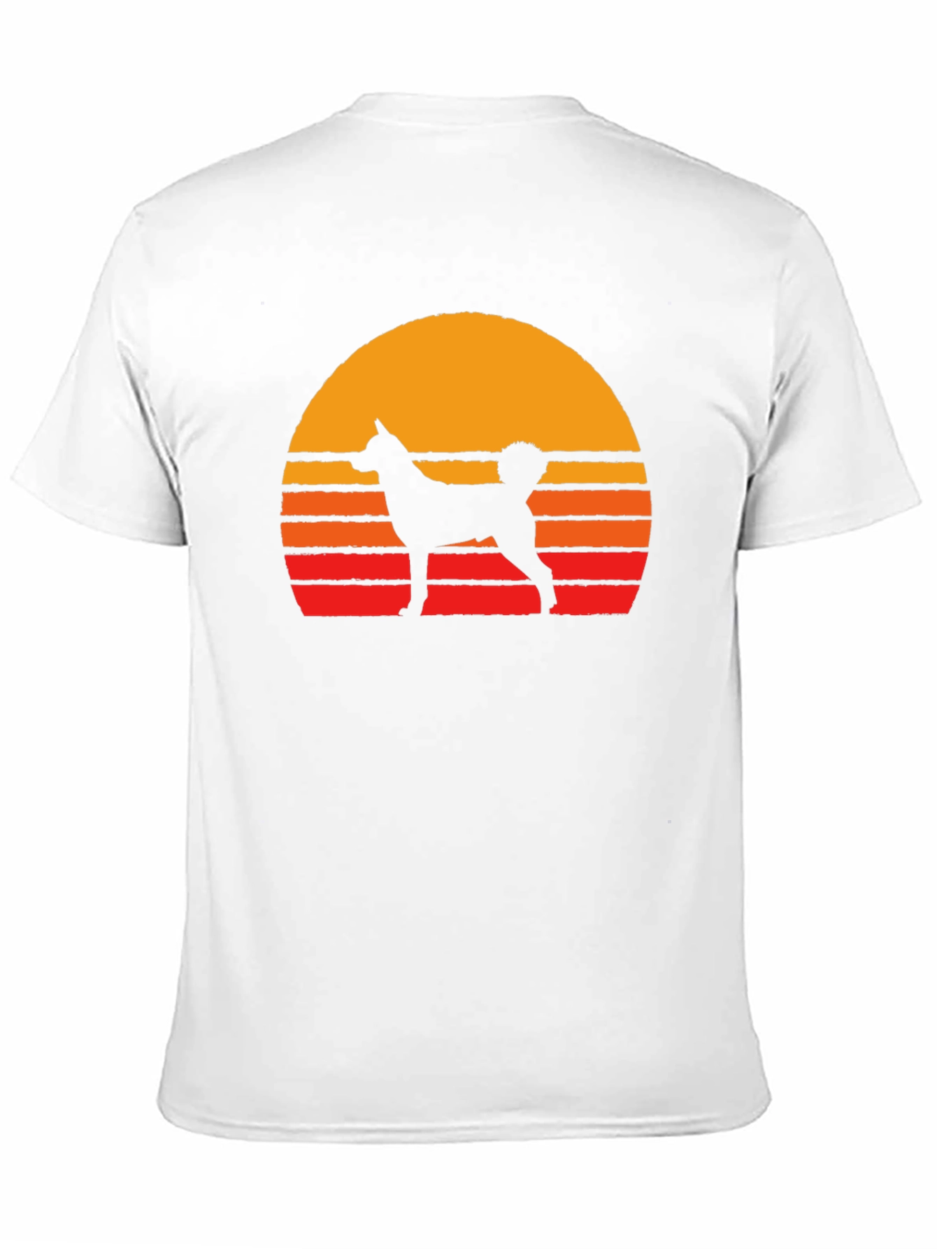 Retro Dog Sunset Graphic Tee - Black