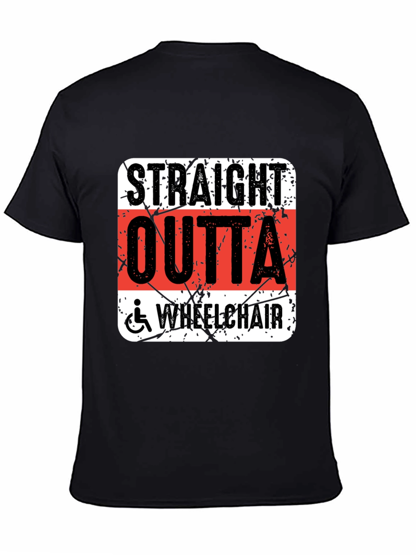 Straight Outta Wheelchair Graphic T-Shirt