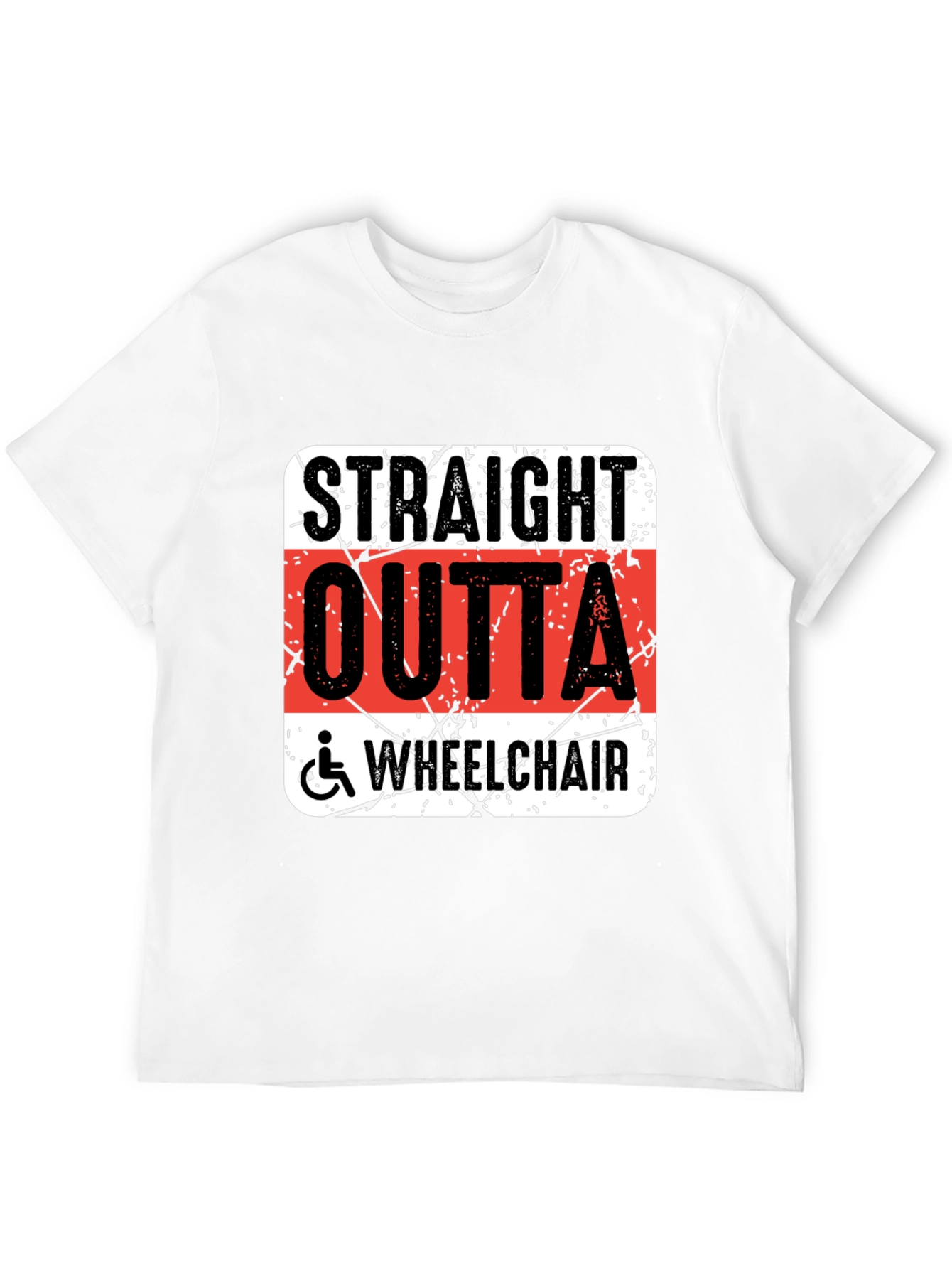 Straight Outta Wheelchair Graphic T-Shirt