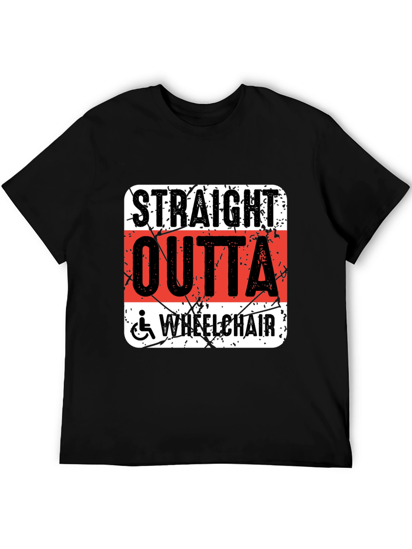 Straight Outta Wheelchair Graphic T-Shirt