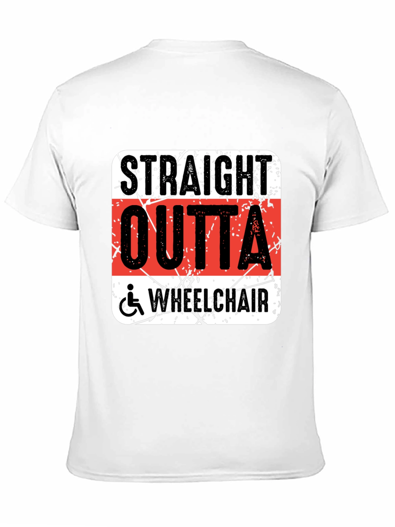 Straight Outta Wheelchair Graphic T-Shirt