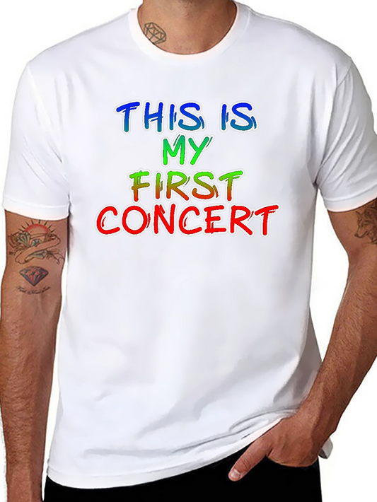 First Concert T-Shirt - Rainbow Text