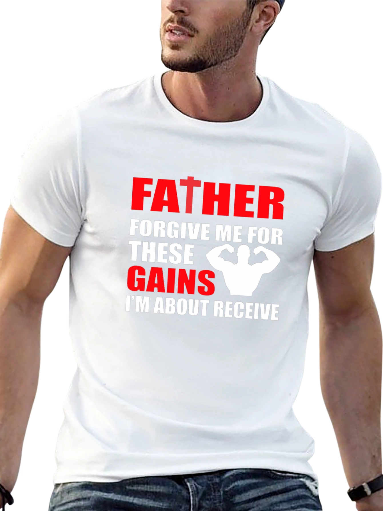 Father Forgive Me Gains Black T-Shirt