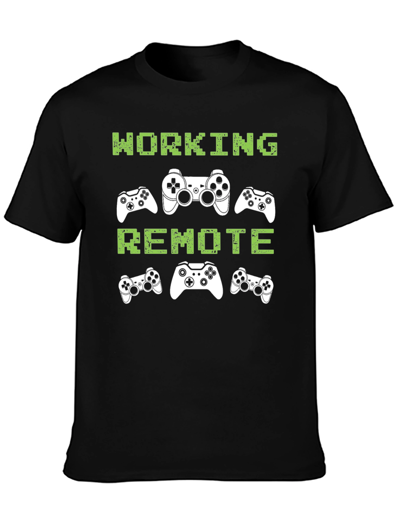 Working Remote Gamer T-Shirt - Black Graphic Tee