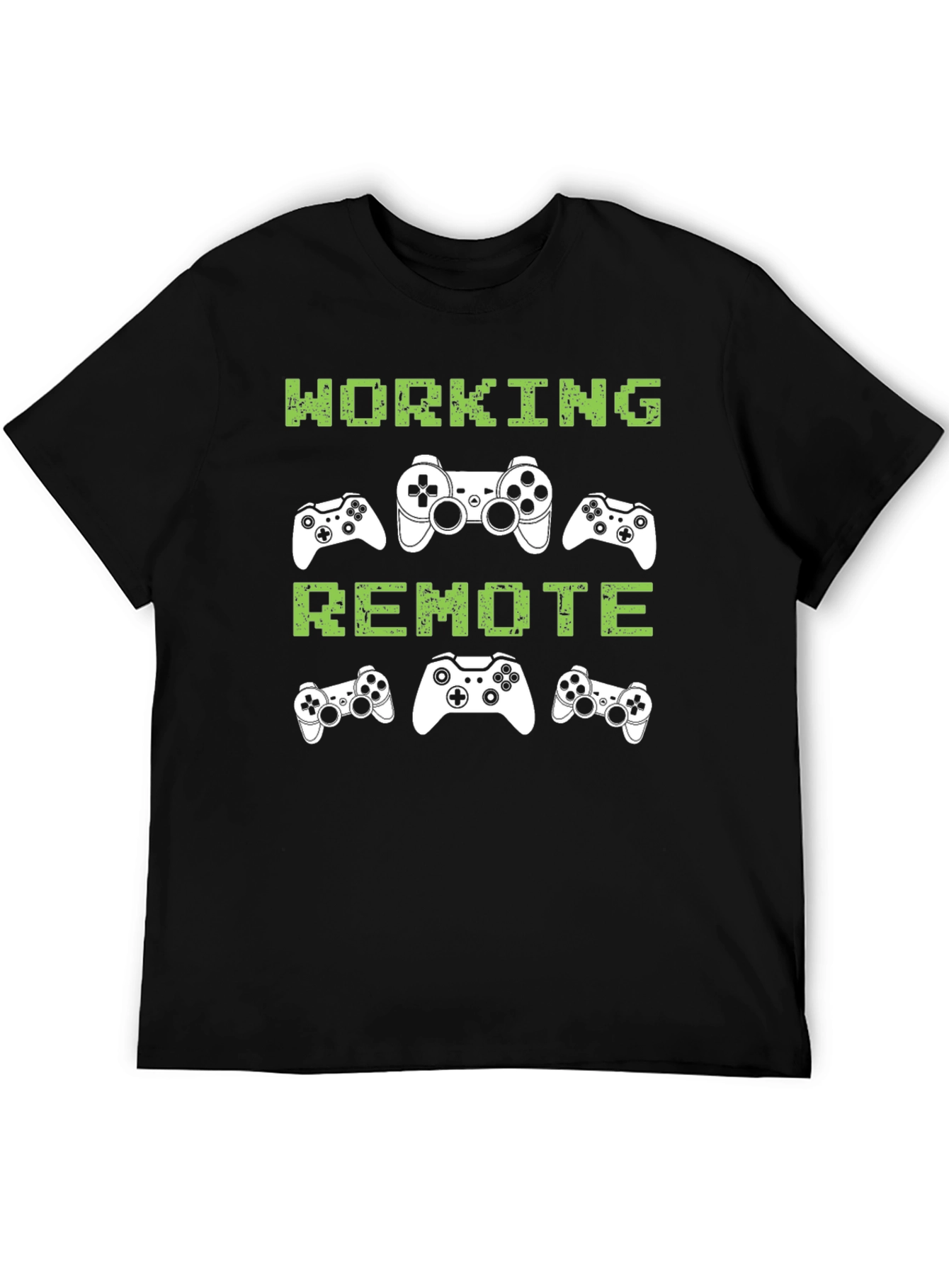 Working Remote Gamer T-Shirt - Black Graphic Tee