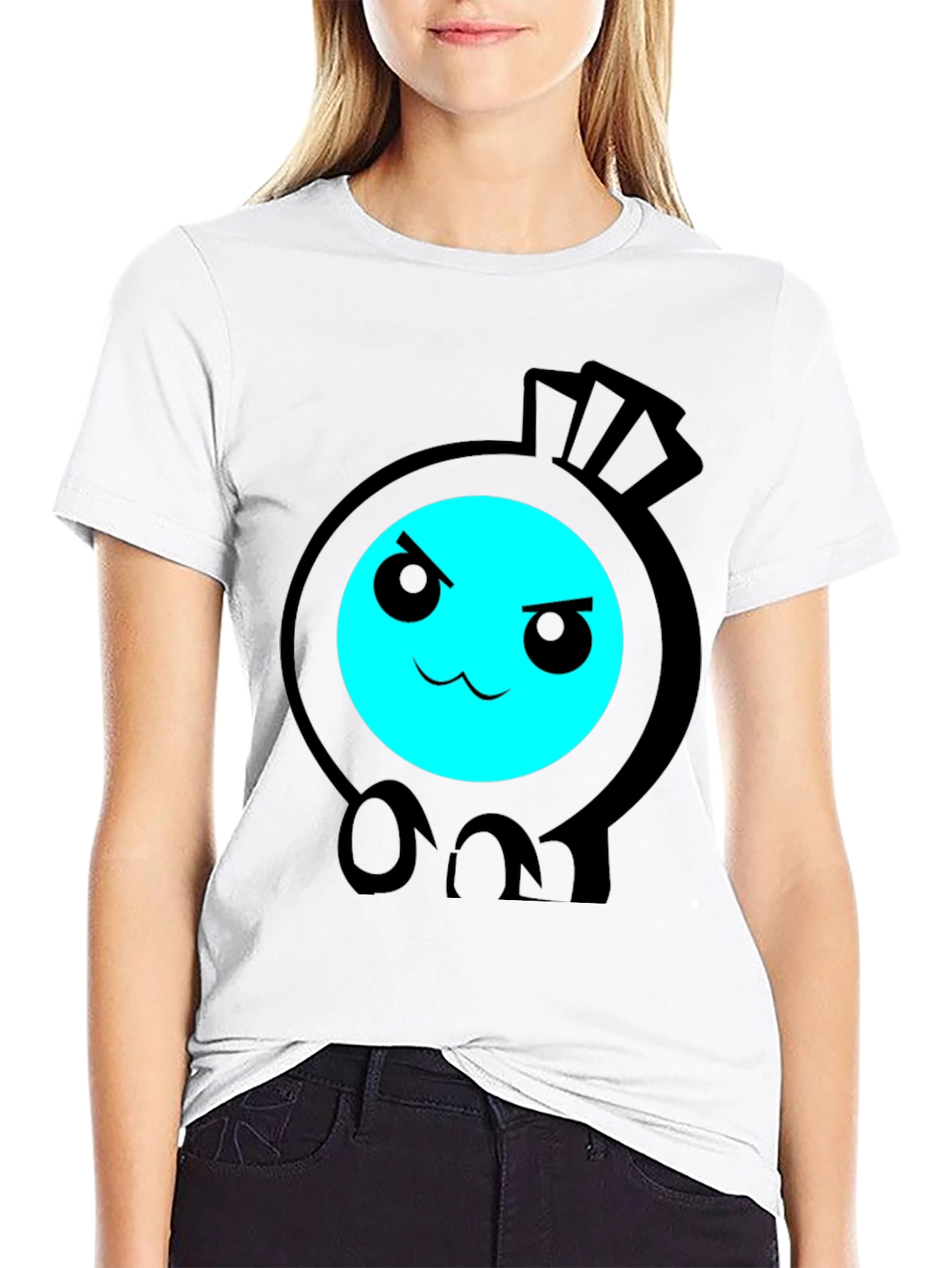 Cartoon Character T-Shirt - Black