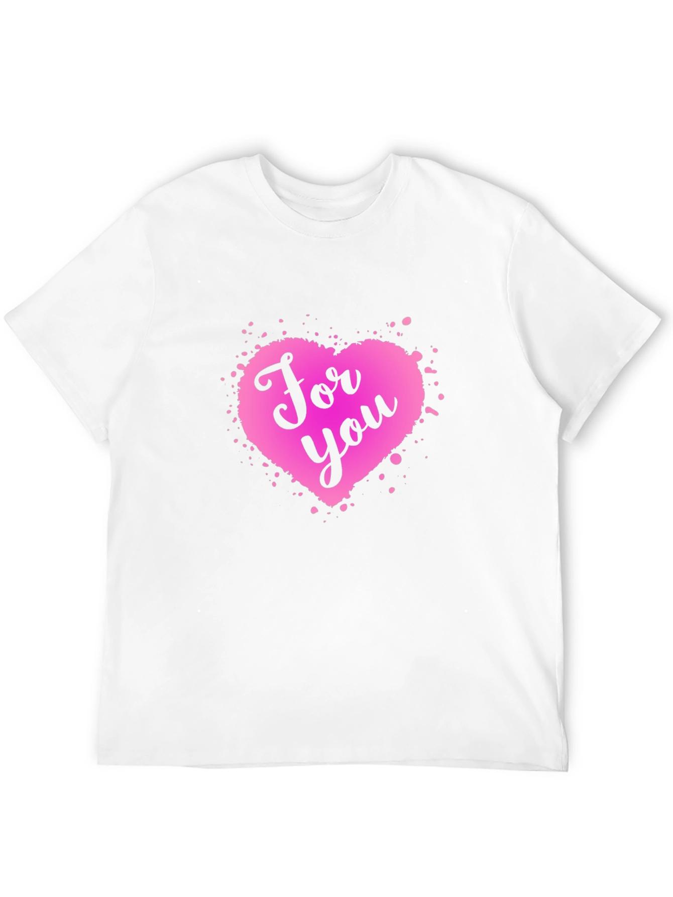For You Heart Graphic Black T-Shirt