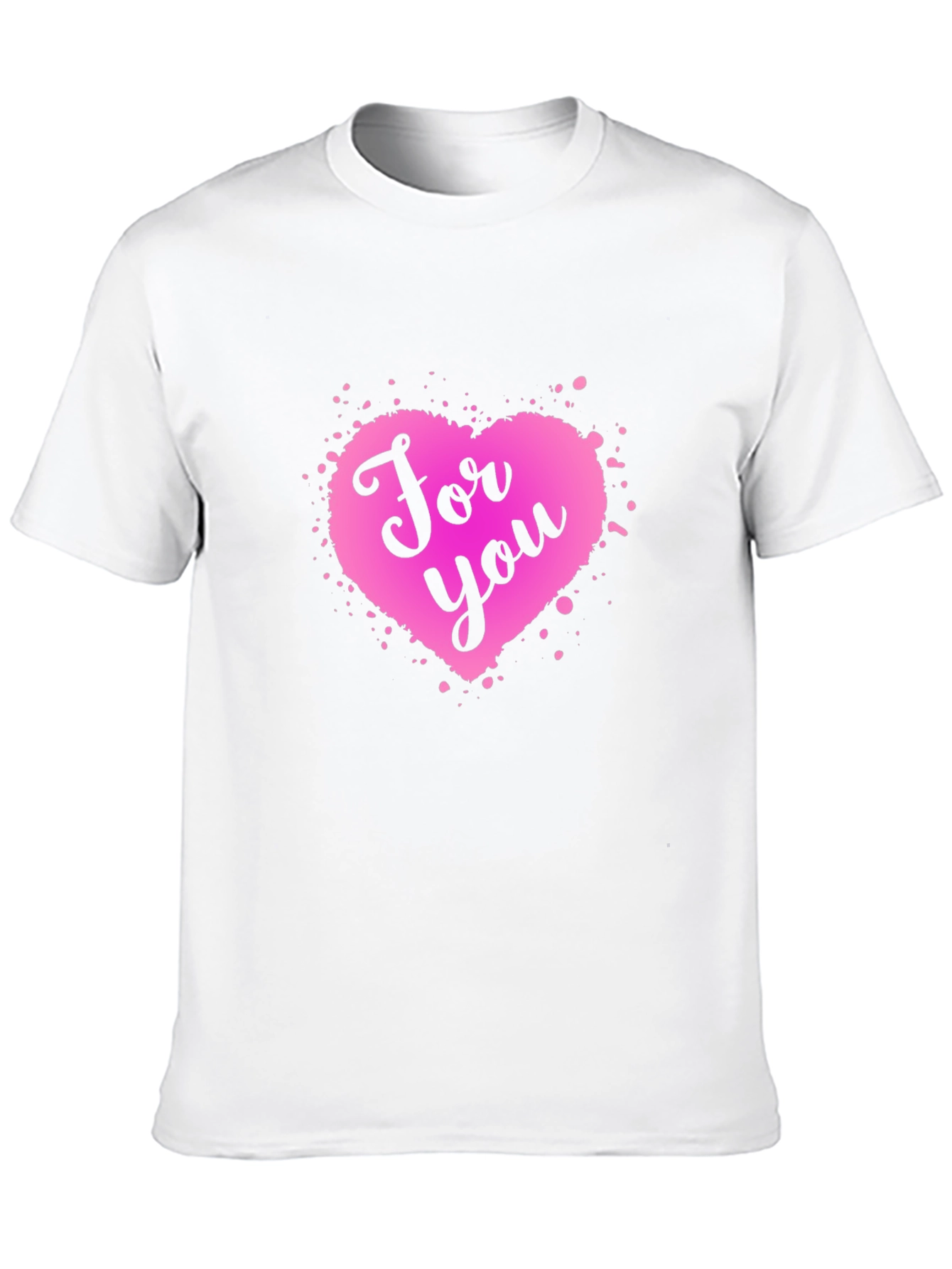 For You Heart Graphic Black T-Shirt